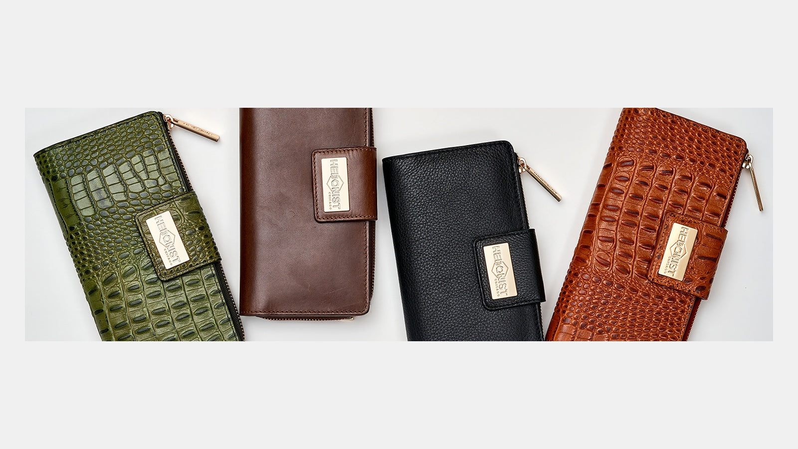 Collection of Women's Trifold Leather Wallets from Hedonist Chicago
