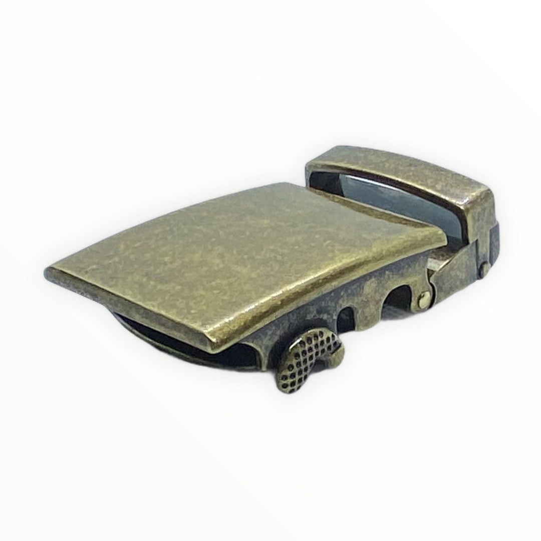 Bronze vintage ratchet belt buckle 1.38 inch front display | Hedonist Chicago
