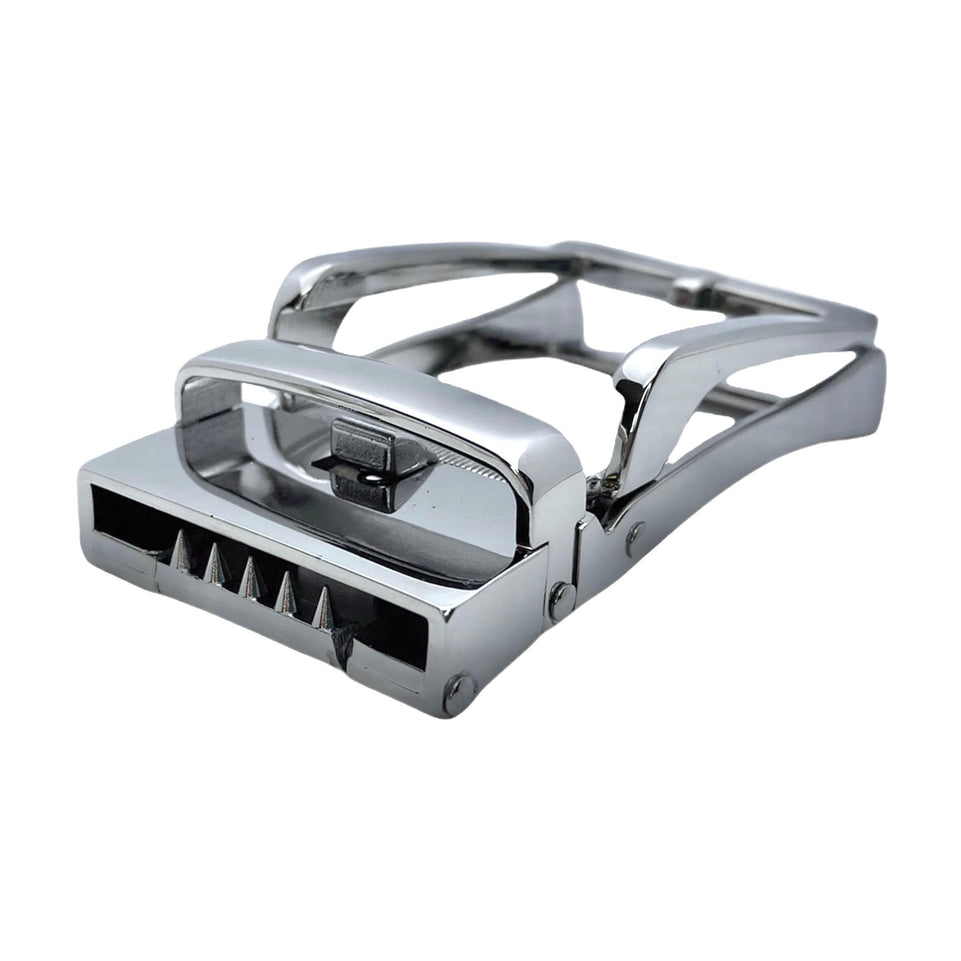 1.38" Automatic Buckle Silver Hollow