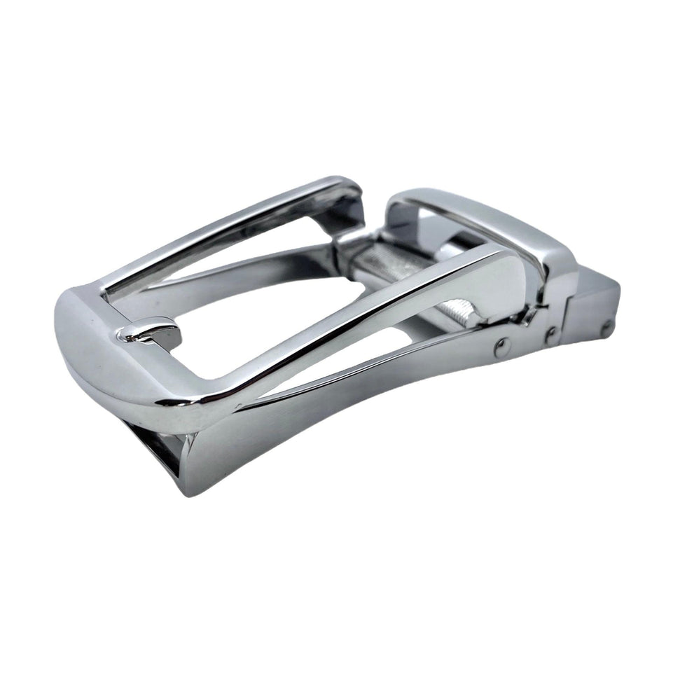 1.38" Automatic Buckle Silver Hollow