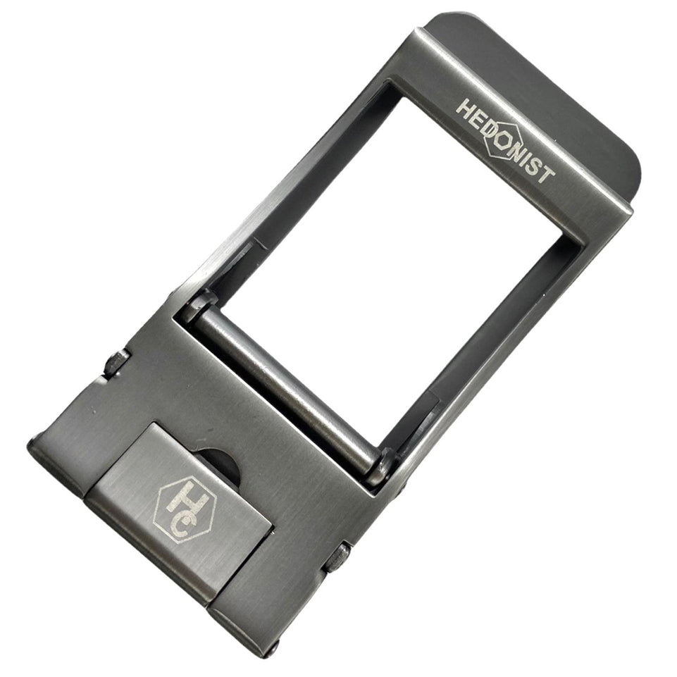 1.38" Automatic Buckle Grey Brushed Hollow