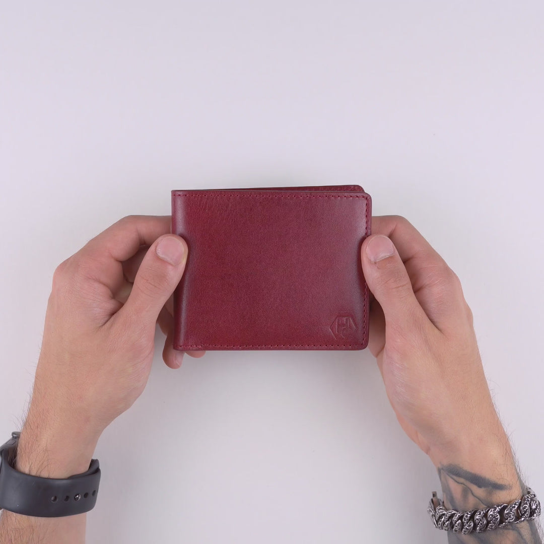 Cool wallets for guys - leather wallet with gift-ready packaging.
