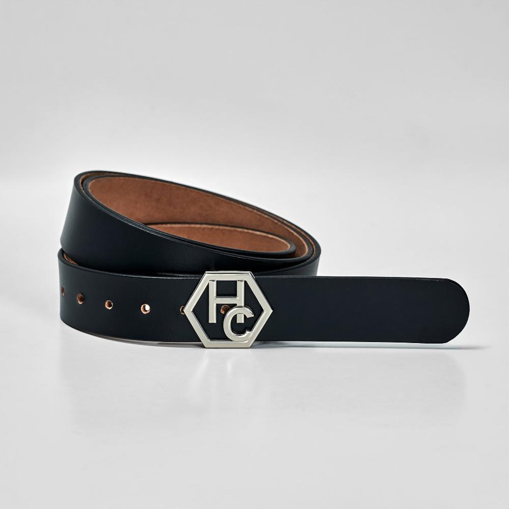 Women's seamless edge belt - black - Hedonist Chicago - premium women's leather accessory