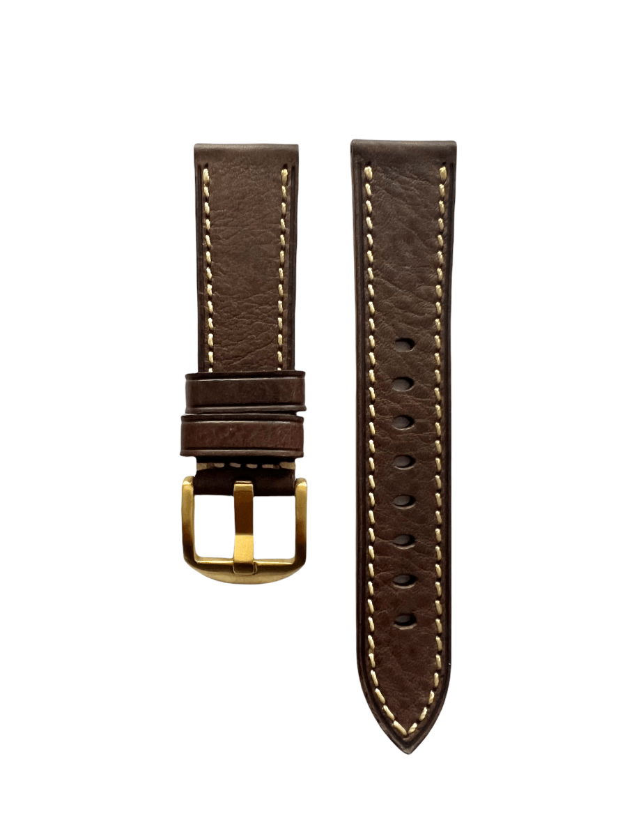 Pink padded leather Apple Watch band – two-piece strap with buckle and holes | Hedonist Chicago