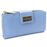 Blue Wallet for Women - Pebbled Leather - Traveler