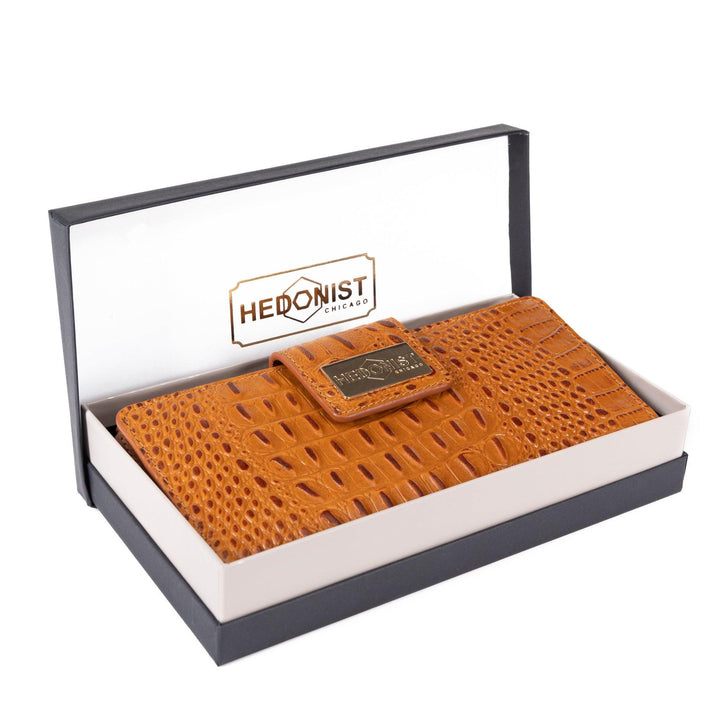 Hedonist Chicago tan passport case in tan, travel cover, full grain leather, product view