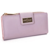 Women’s Pink Leather Travel Wallet – Color-Changing Finish
