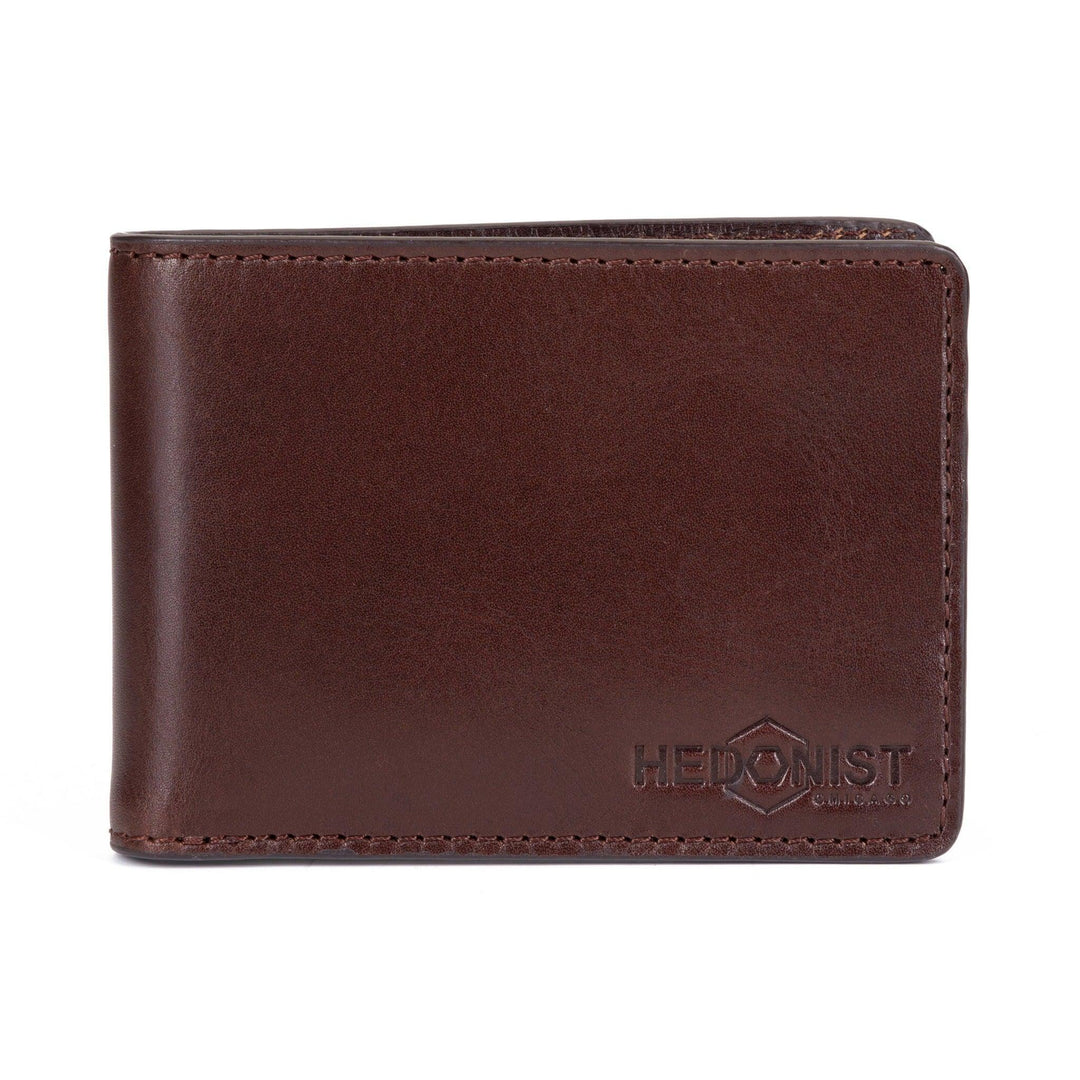 Compact Men's Wallet in Dark Brown Leather