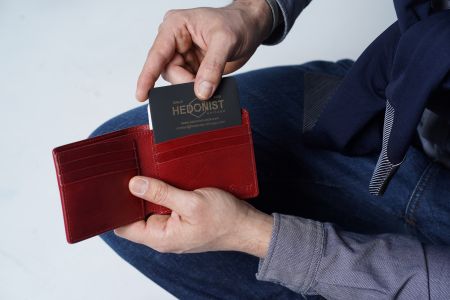 RED MEN LEATHER WALLET | HEDONIST CHICAGO
