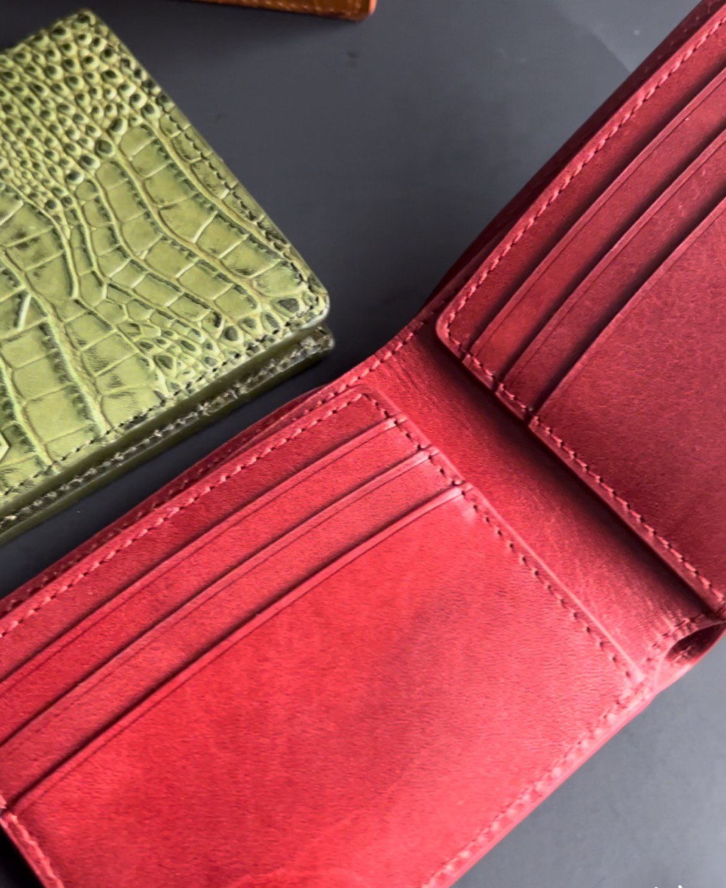 Red or Green Wallet Style for Men This Year – leather guide and care tips | Hedonist Chicago