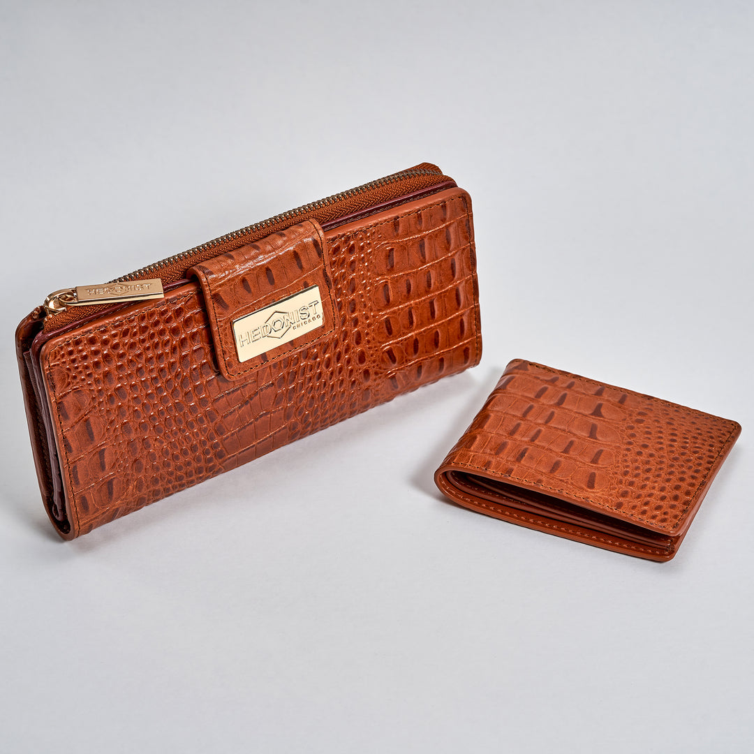 Embossed Leather Wallets and Belts