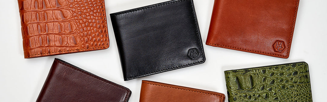 Collection of Men's Leather Wallets form Hedonist Chicago