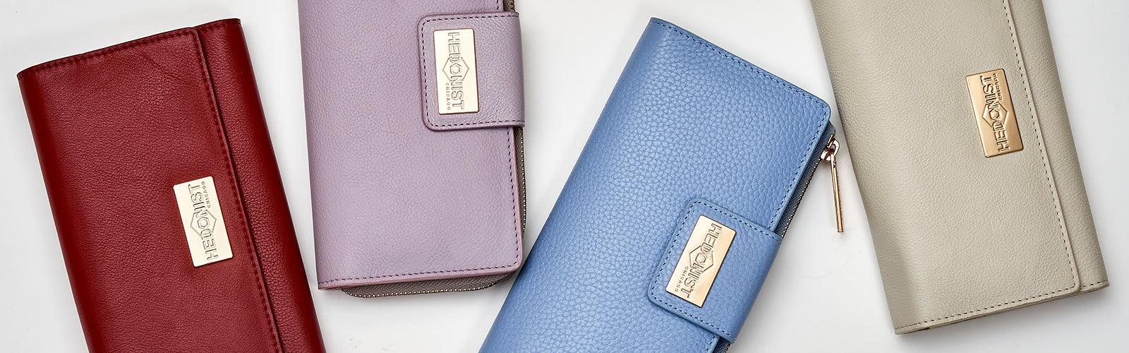 Long leather wallets for women