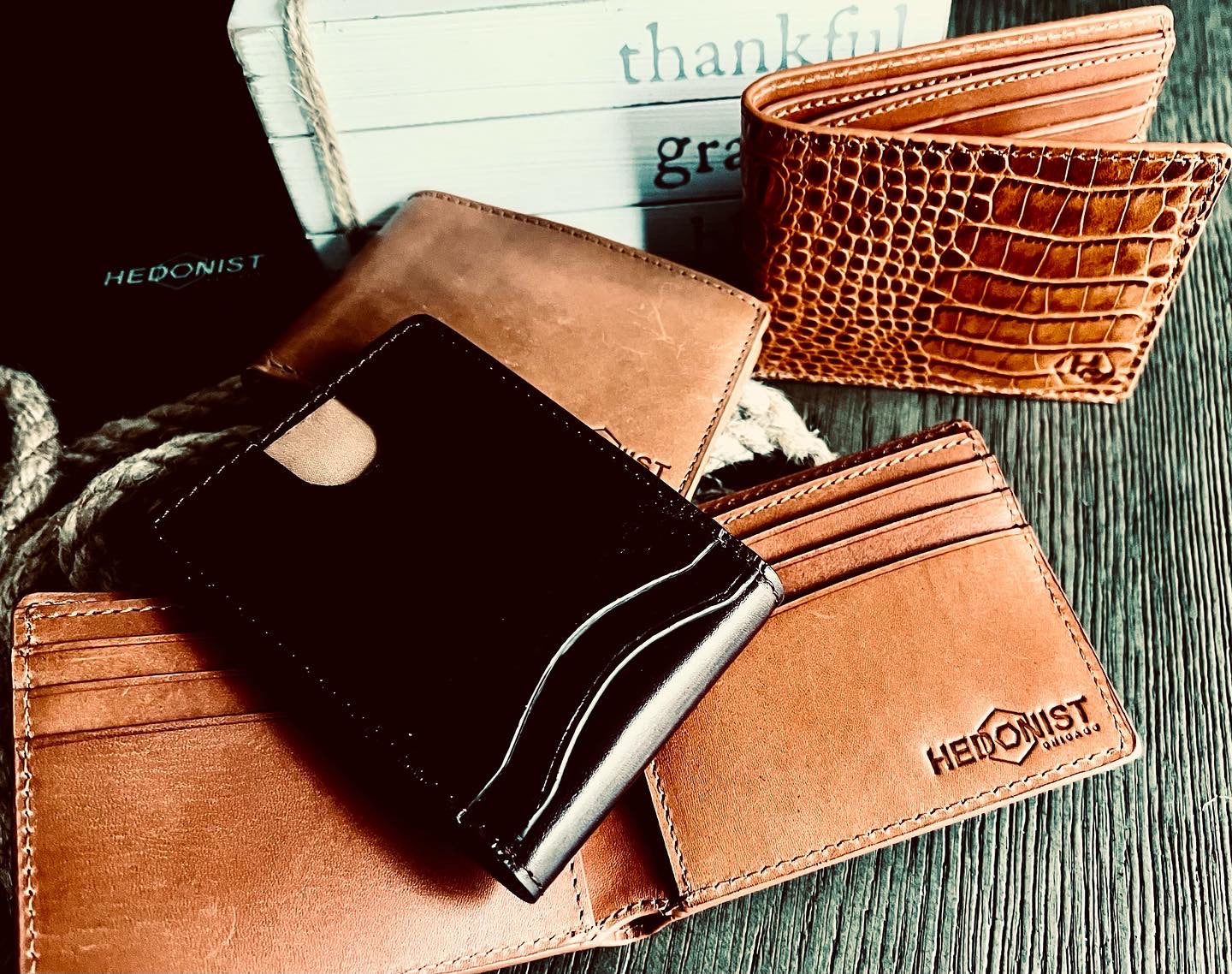 Men's Ultra Slim Leather Wallets | Hedonist-Style | Chicago