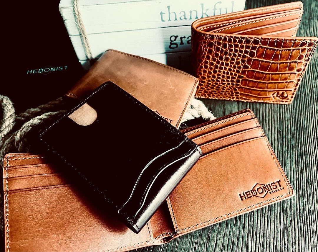 Men's Ultra Slim Leather Wallets | Hedonist-Style | Chicago