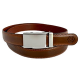 Metal Automatic belt buckle 1.15" , front view, for ratchet leather belts by Hedonist Chicago