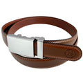 Metal Automatic belt buckle 1.15" , hardware close-up, for ratchet leather belts by Hedonist Chicago