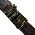 Metal Automatic belt buckle 1.15" , hardware close-up, for ratchet leather belts by Hedonist Chicago