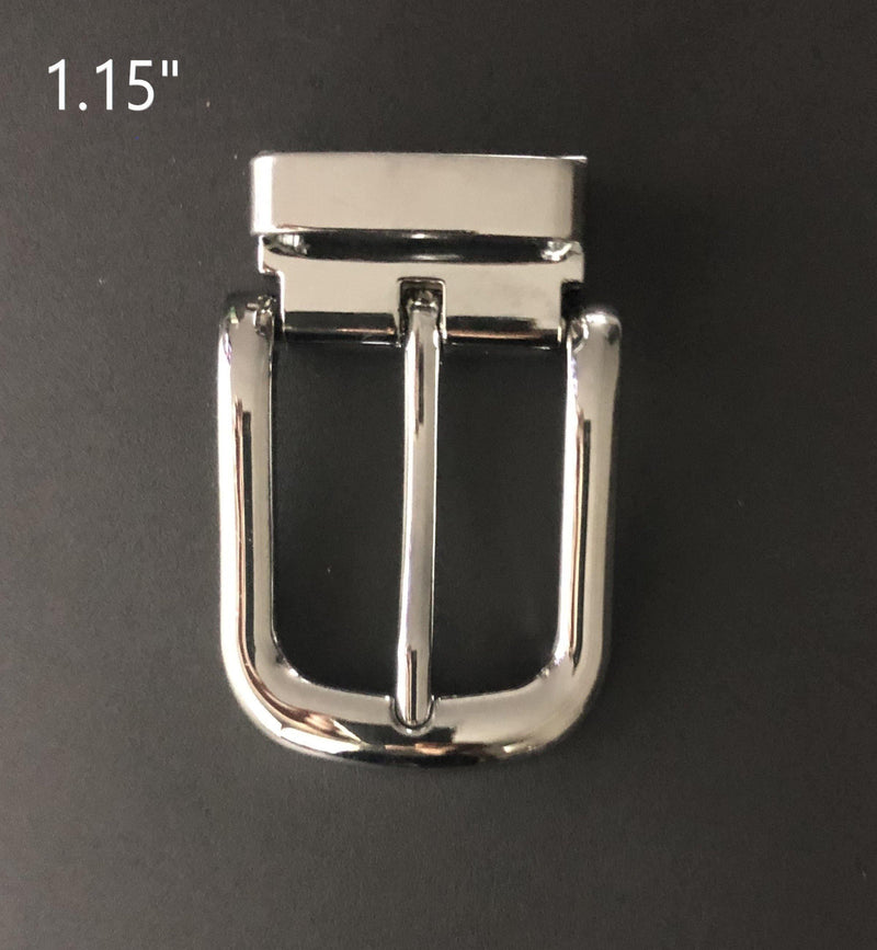 1.15" Silver pin & clip buckle