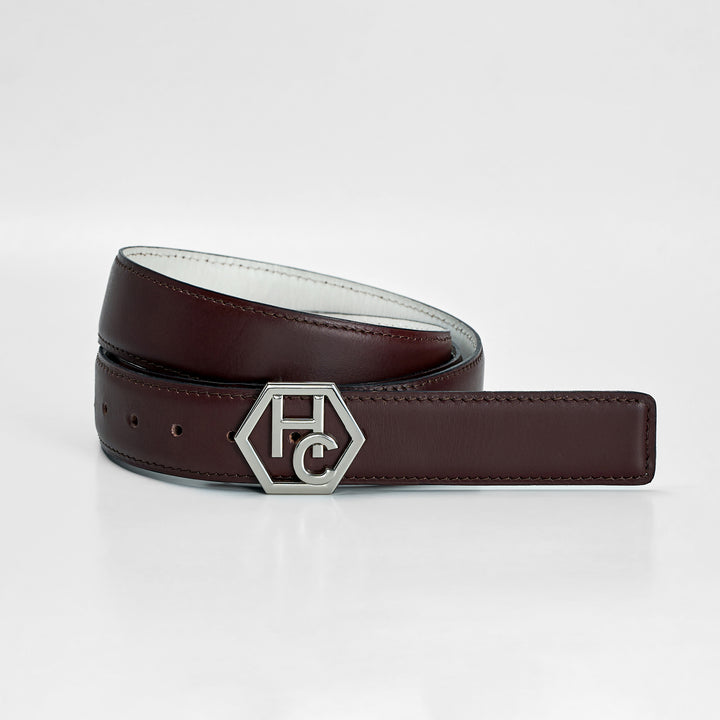 Hedonist Chicago Reversible Brown Leather Belt 1.3"