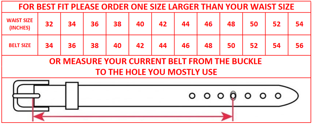 Women's Seamles Leather Black Belt  1" | Hedonist Chicago size chart