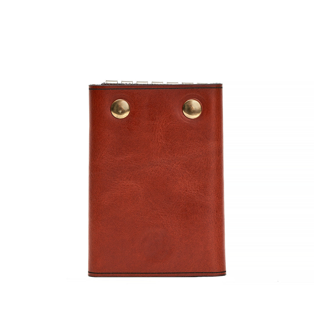 Handmade Leather Key Holder Light Mahogany