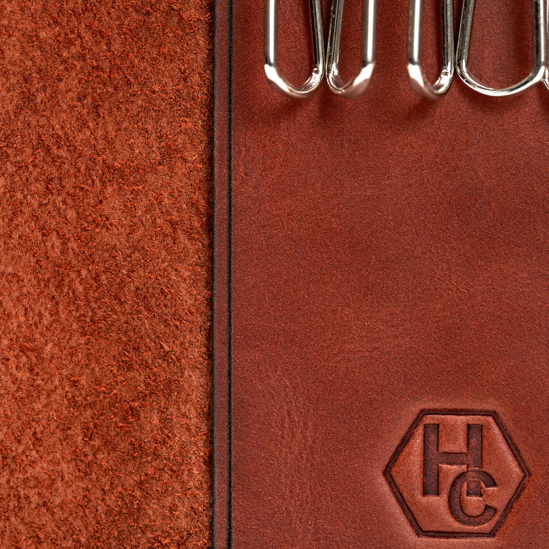 Handmade Leather Key Holder Light Mahogany