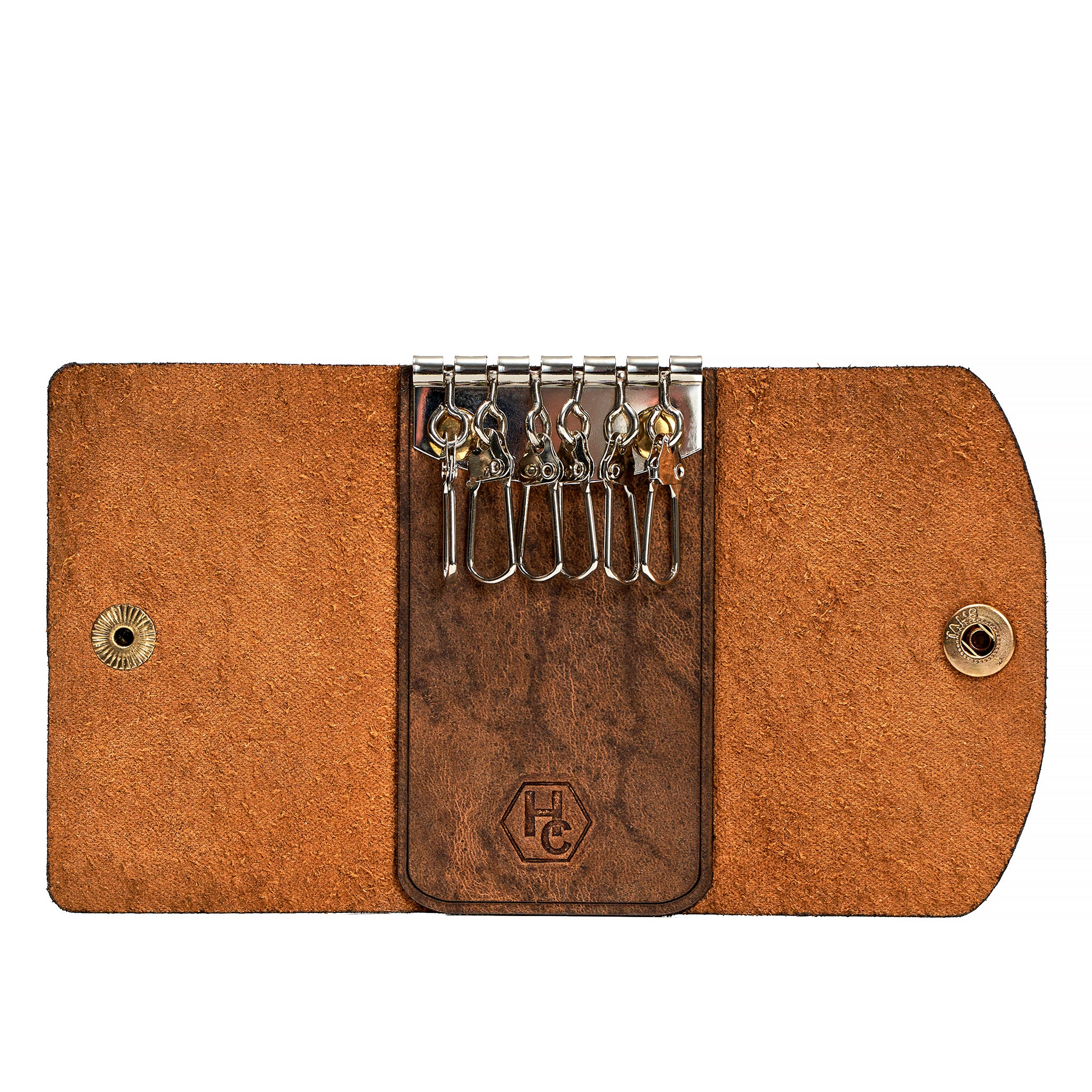 Handmade Leather Key Holder Tan Pull Up 33201597120663