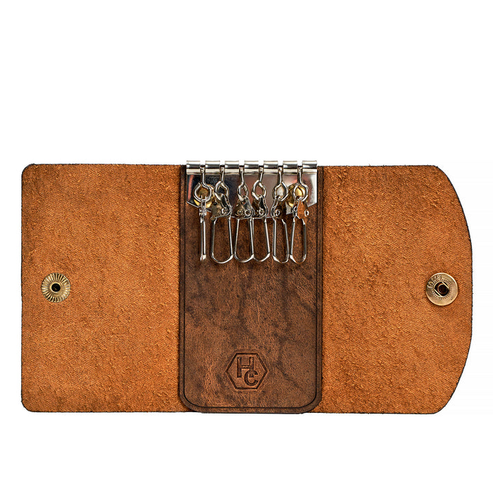 Handmade Leather Key Holder Tan Pull Up