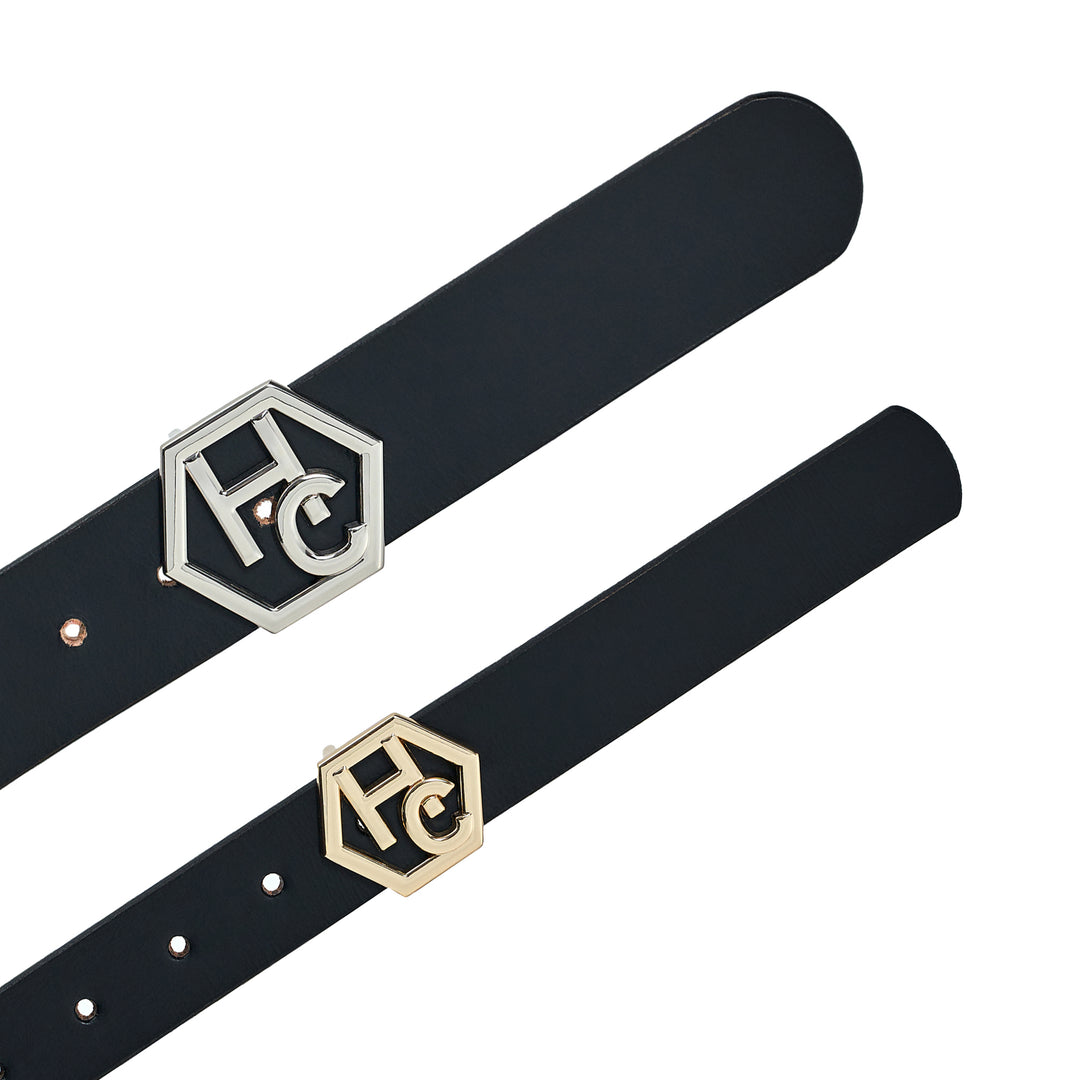 Women's Seamles Leather Black Belt 1.3" and  1" | Hedonist Chicago