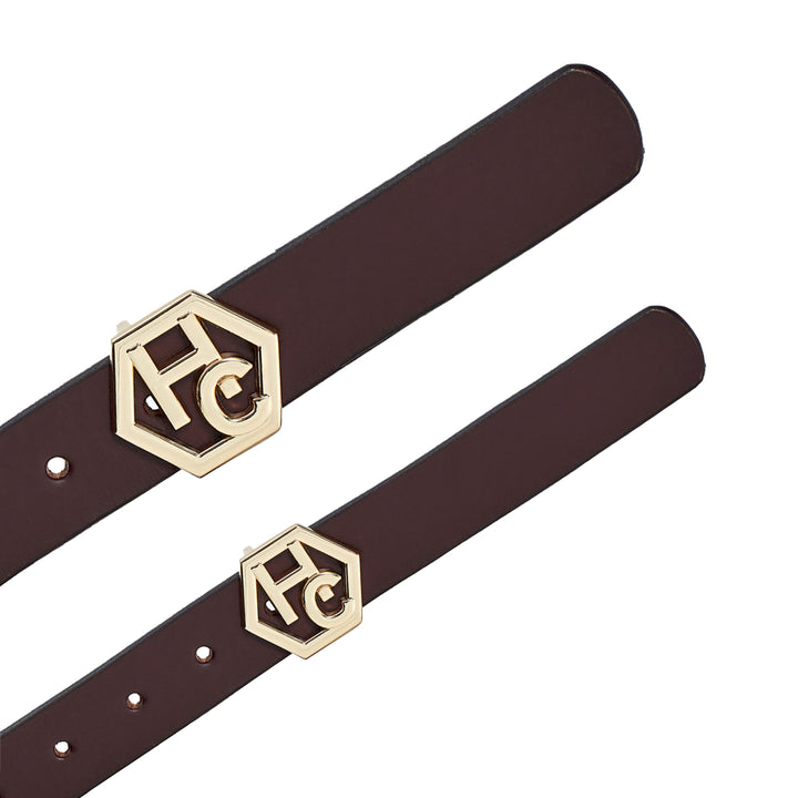 Seamless Brown Leather Belt 1" Women width| Hedonist Chicago 