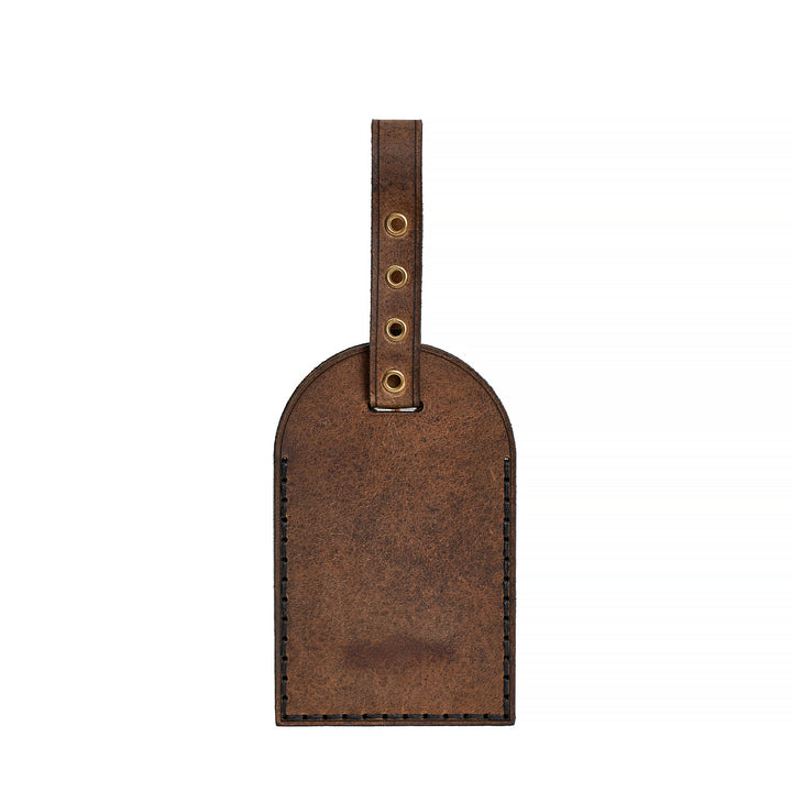 Handmade Leather Luggage Tag Whisky Pull Up