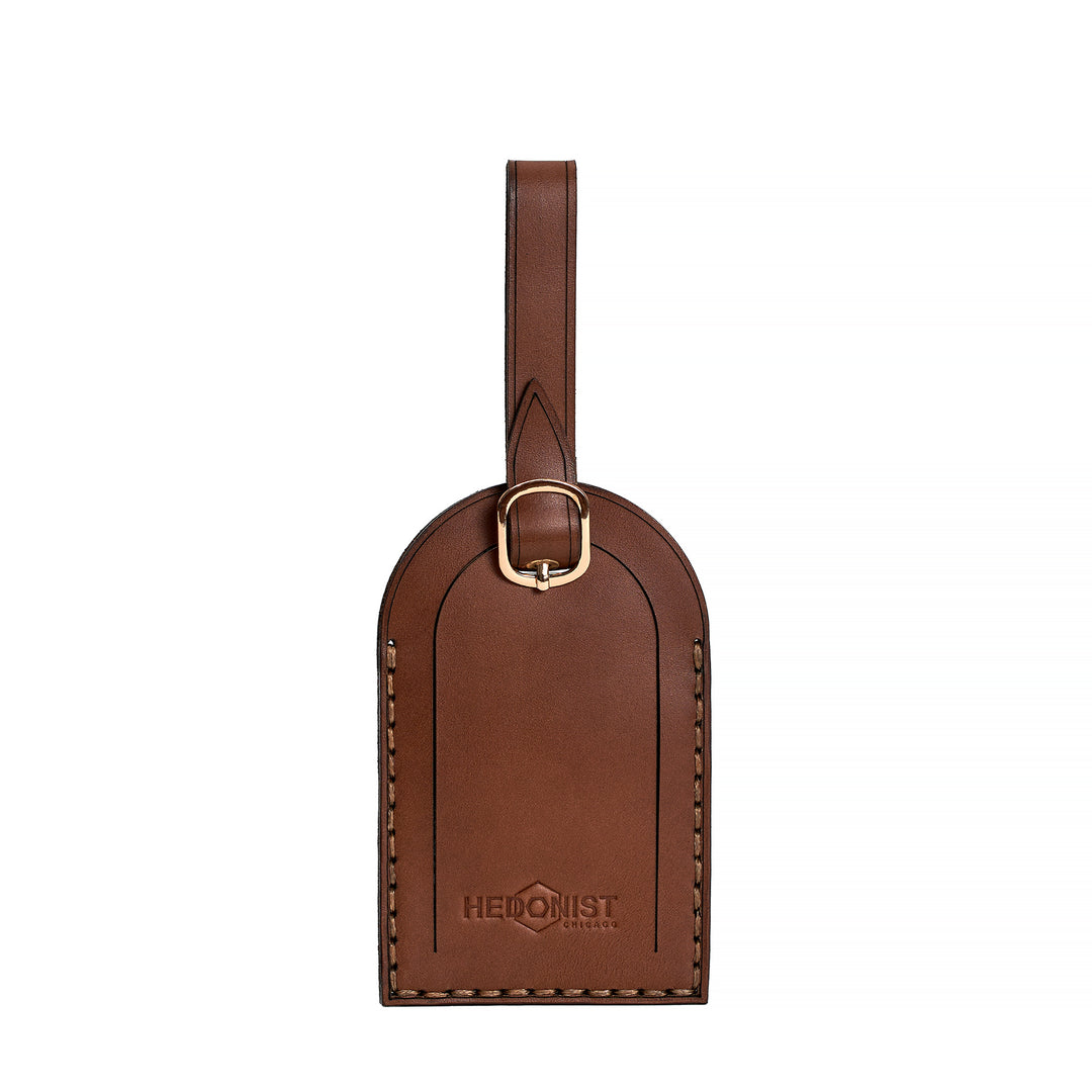 Handmade Leather Luggage Tag Whisky