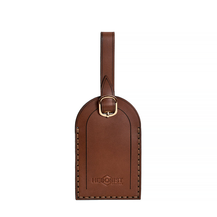 Handmade Leather Luggage Tag Whisky