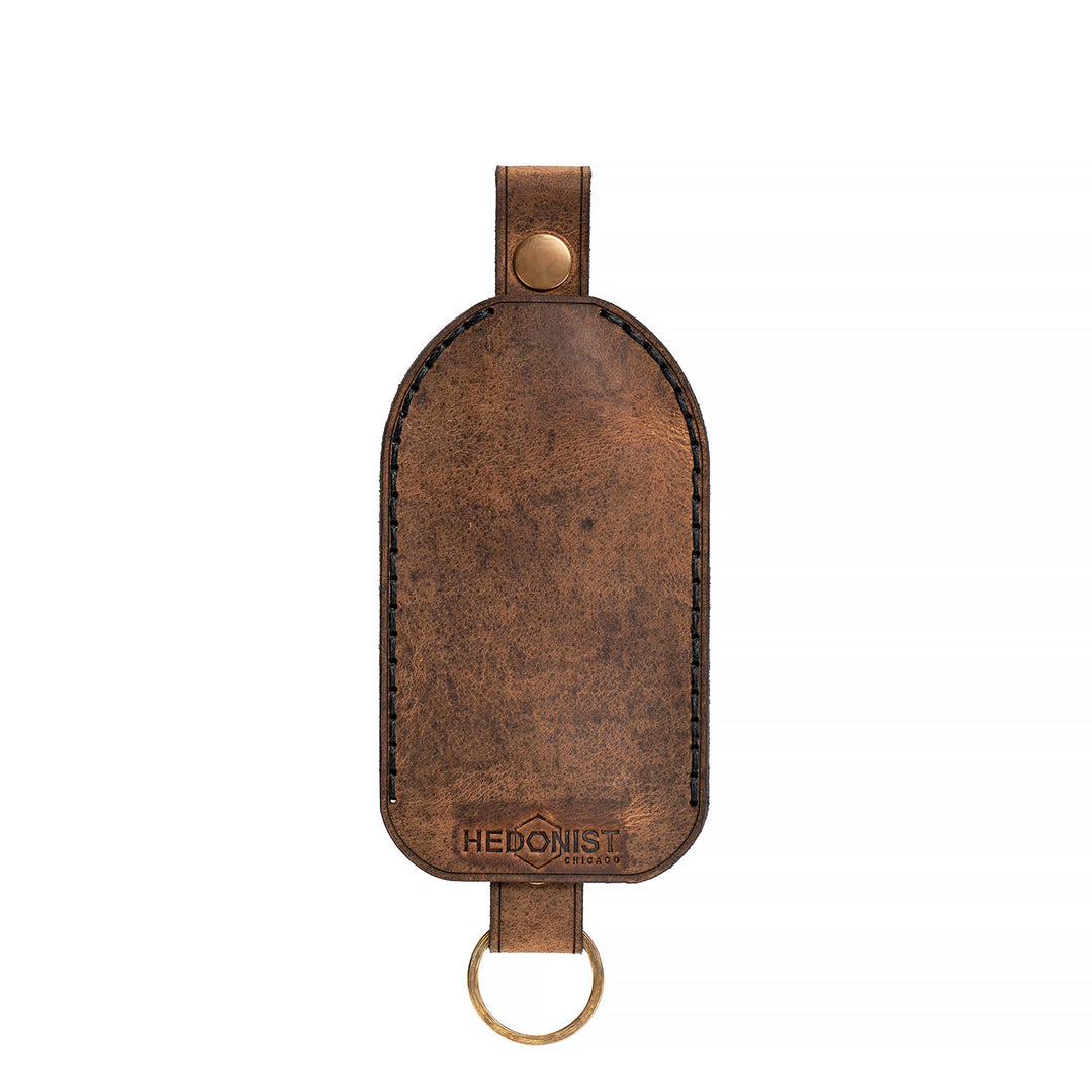 Handmade Leather Key Chain Tan Pull Up