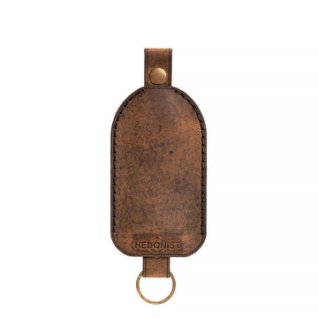 Handmade Leather Key Chain Tan Pull Up