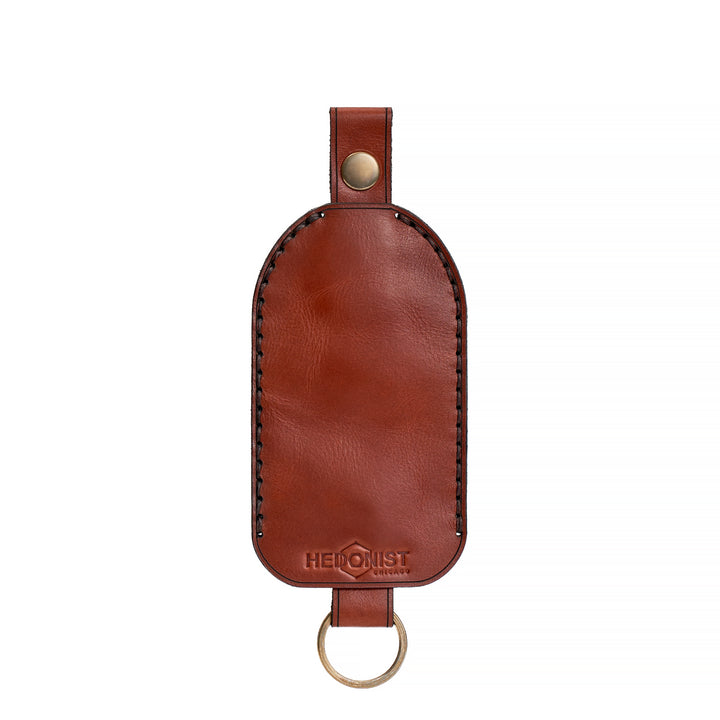 Handmade Leather Key Chain Light Mahogany