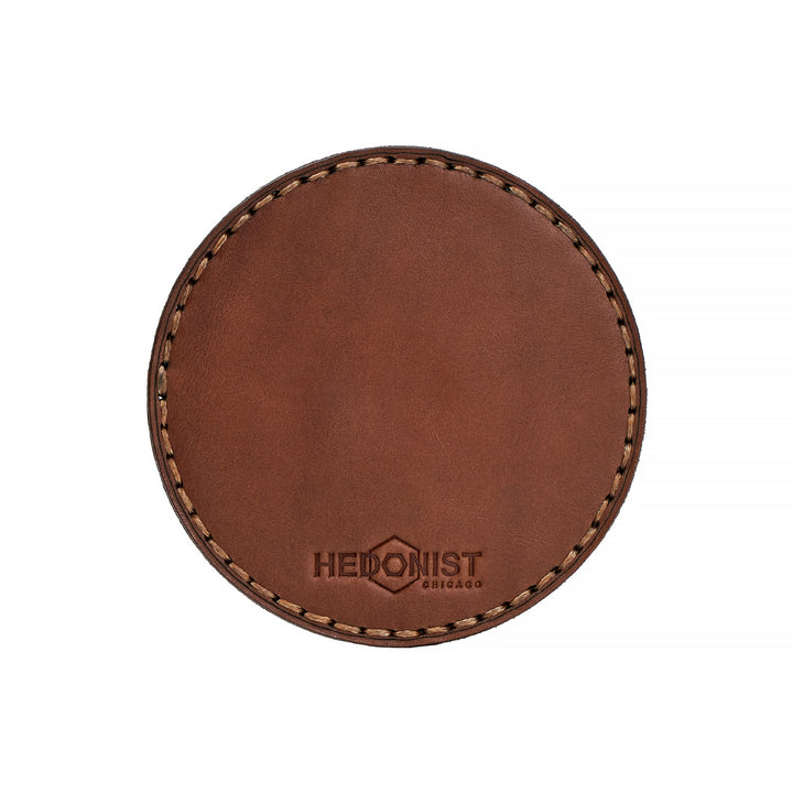 Handmade Leather Coaster Set Whisky