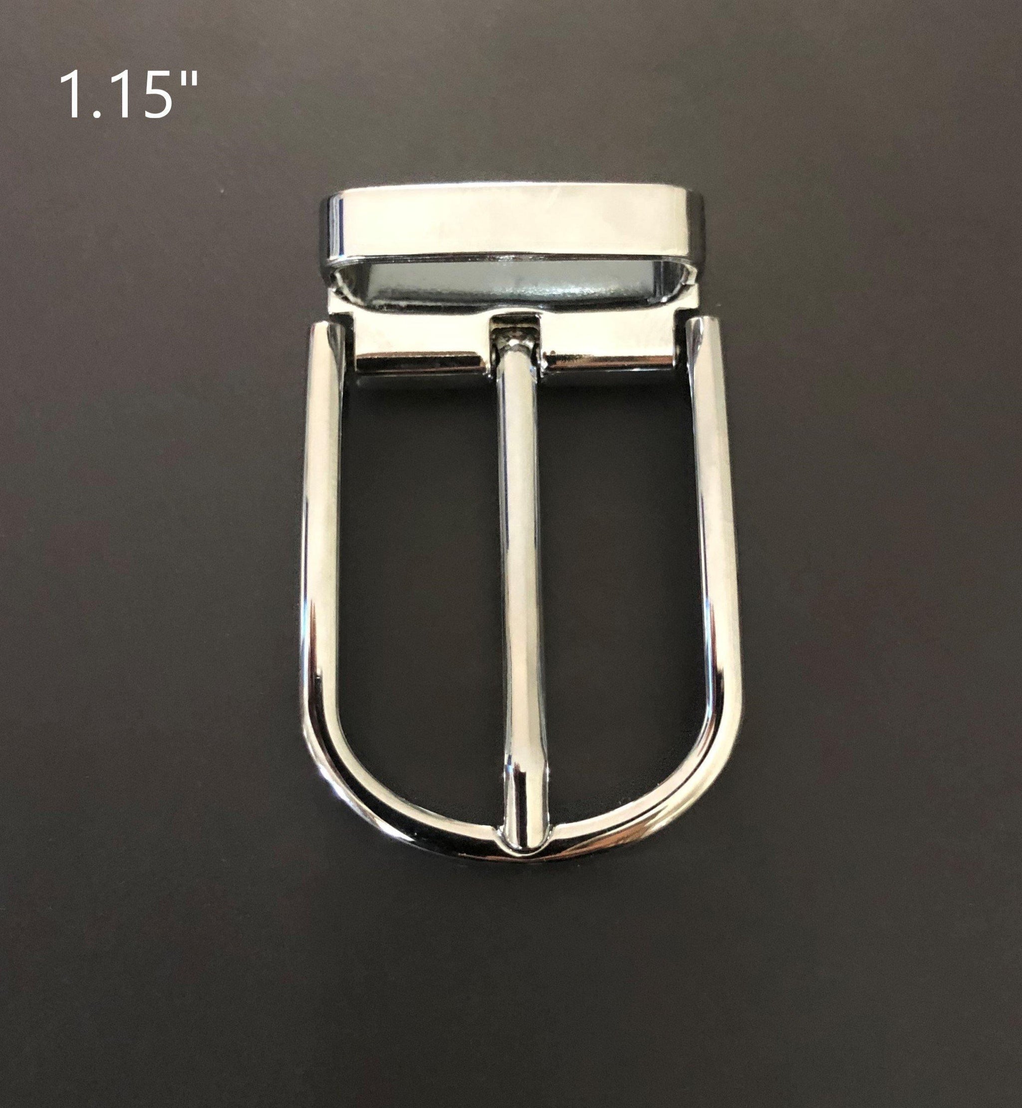 Metallic Pin & Clip Belt Buckle 1.15"
