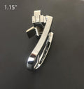 Silver Lacquered Pin and Clip Belt Buckle 2 | Hedonist-Style | Chicago