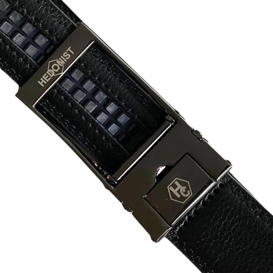 Сustom belt Wet Asphalt Black Leather Belt Automatic Buckle 3 | Hedonist-Style | Chicago