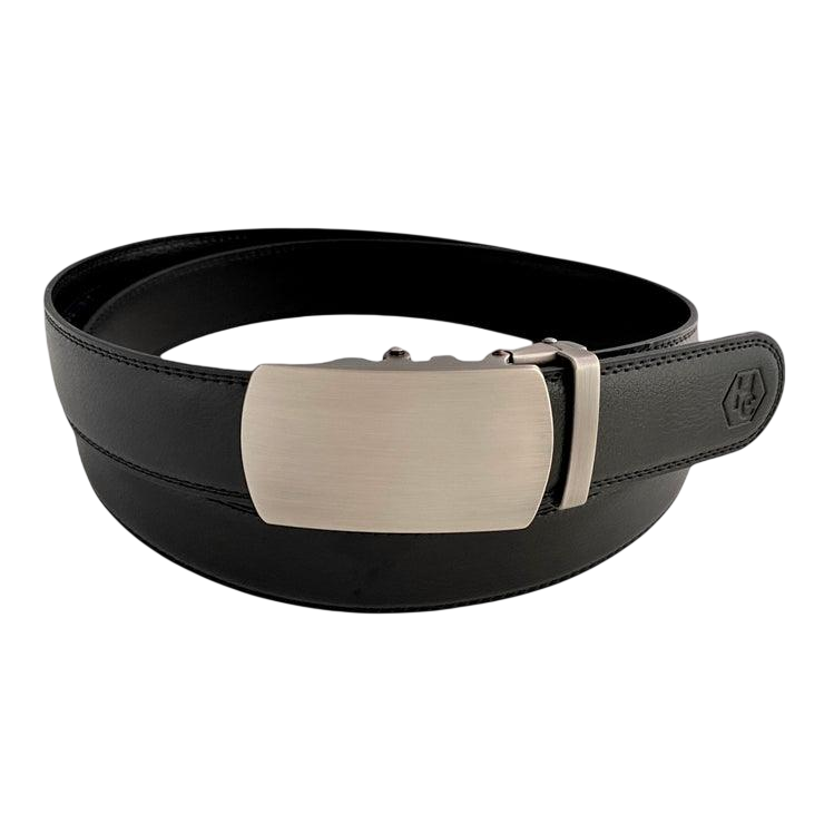 Black leather bifold wallet, belt, and watch band gift set by Hedonist Chicago