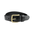 Black extra durable leather belt with buckle 2, 1.55 inch, by Hedonist Chicago