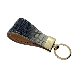 Handmade Leather Key Chain Black