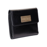Women's Small Black Wallet in Smooth Leather by Hedonist Chicago
