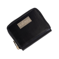 Zip Around Small Black Leather Wallet for Women from Hedonist Chicago