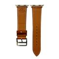 Brown leather Apple Watch band, compatible with all Apple Watch models