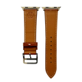 Brown leather Apple Watch band, compatible with all Apple Watch models