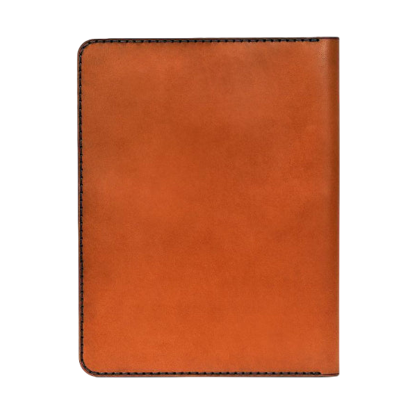 Hedonist Chicago brick ipad holder in brick, slim sleeve, leather finish, angled view