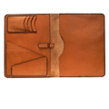 Hedonist Chicago brick ipad holder in brick, slim sleeve, leather finish, detail view